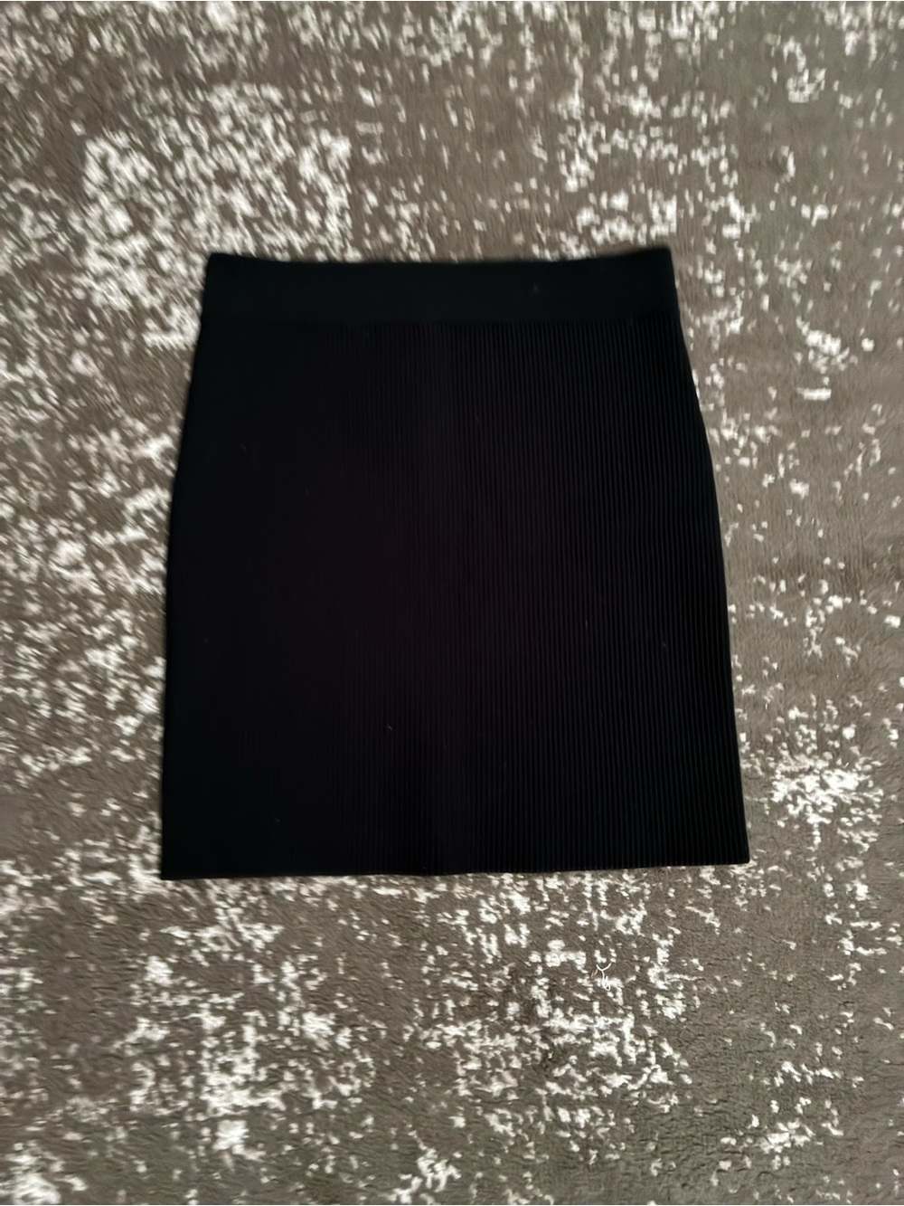 Nordstrom Black Ribbed Mini Skirt